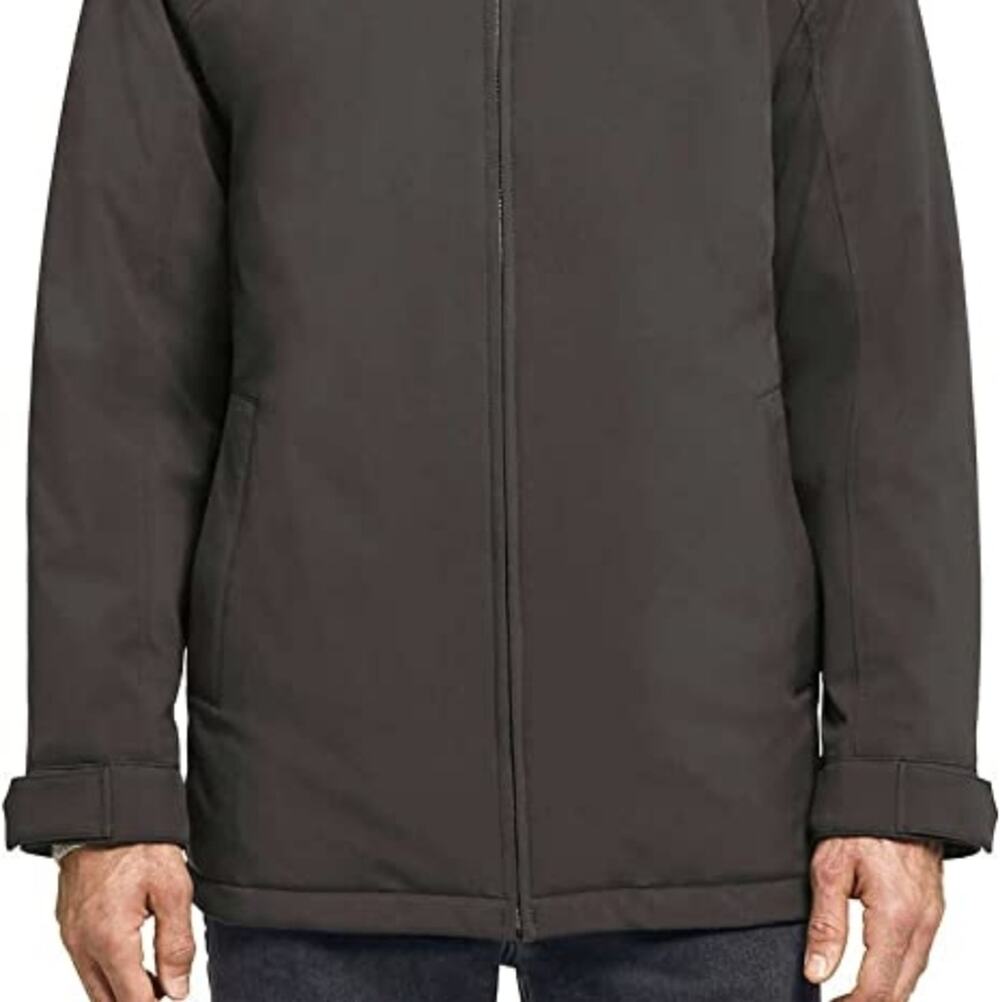 Weatherproof Ultra Tech Men's Jacket, Double Zip Hooded Water Repellant Coat L